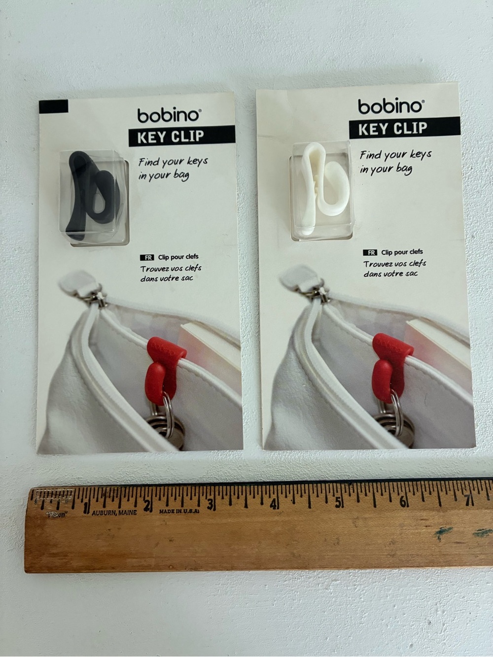 Kikkerland bobino Key Clip Pair in Black and White
